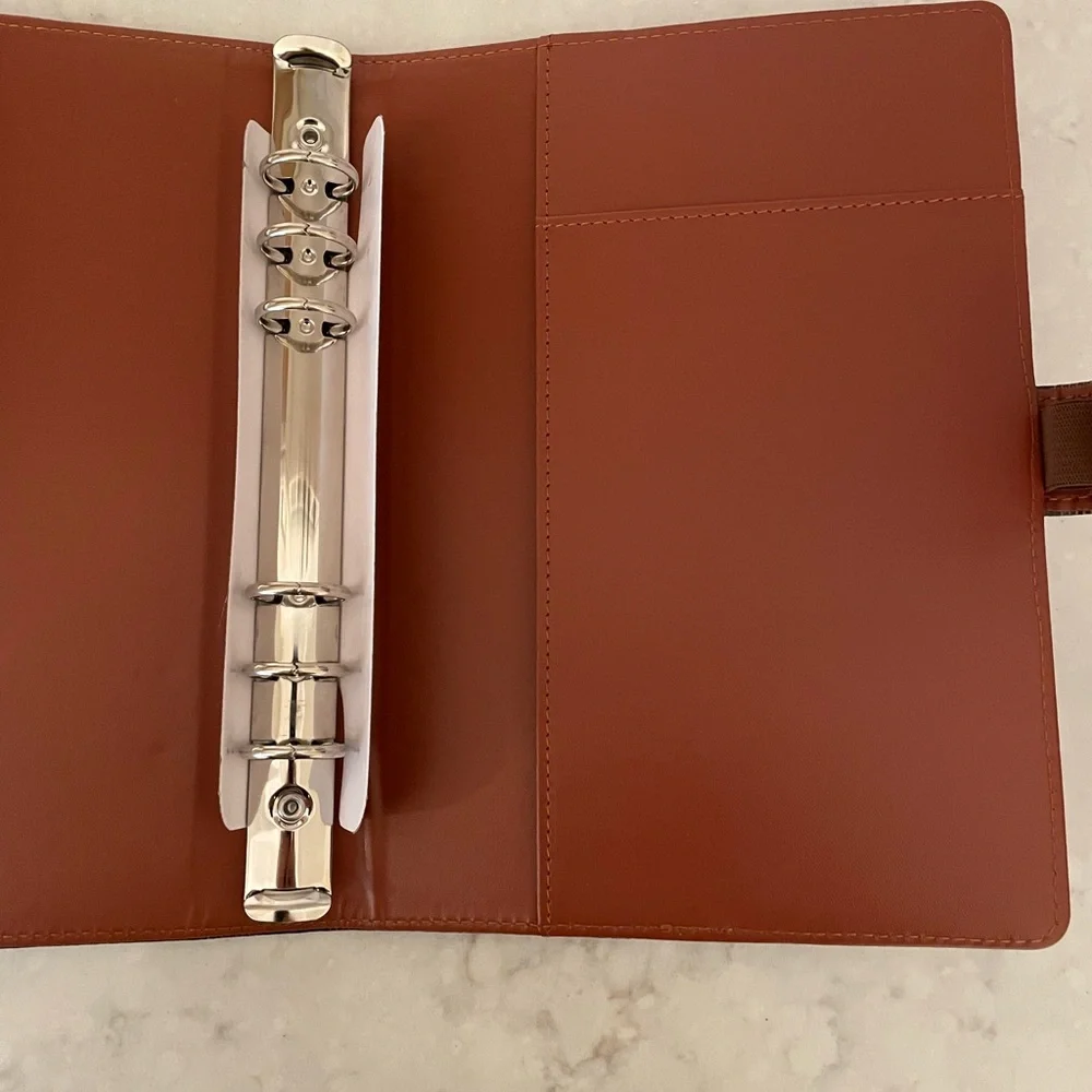 A5 checkered journal notebook Brown/Brown - Picture 3 of 3